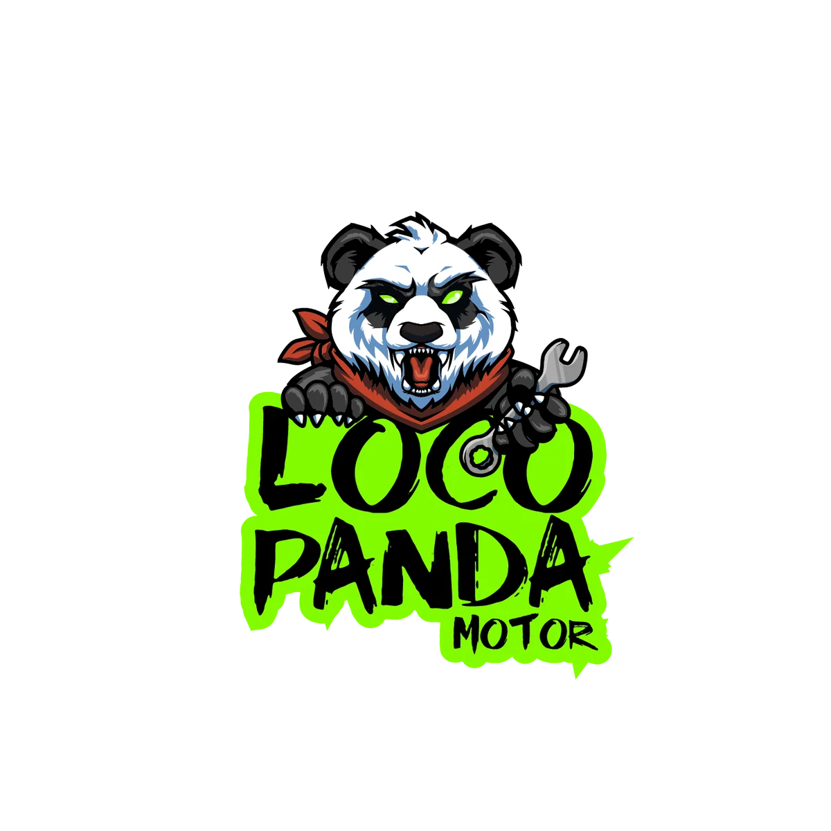 Mascota panda mecánico de LOCO PANDA